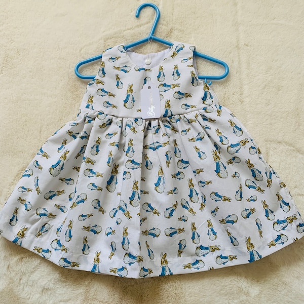 Baby peter rabbit dress, toddler Peter rabbit dress,  toddler dress, baby sundress, baby dress, baby holiday outfit