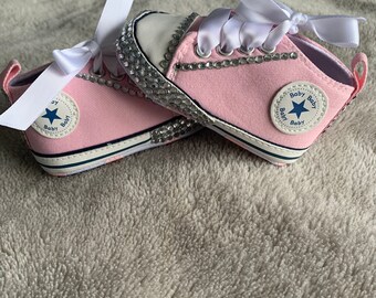lokaal Bijna Erfenis Baby Converse Style Shoes Baby Pink Converse Romany Baby - Etsy