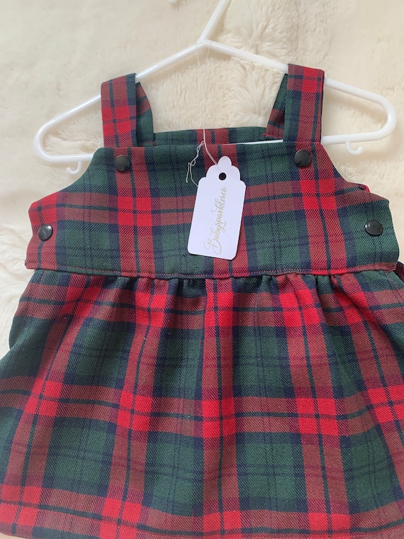 Baby tartan pinafore dress sales