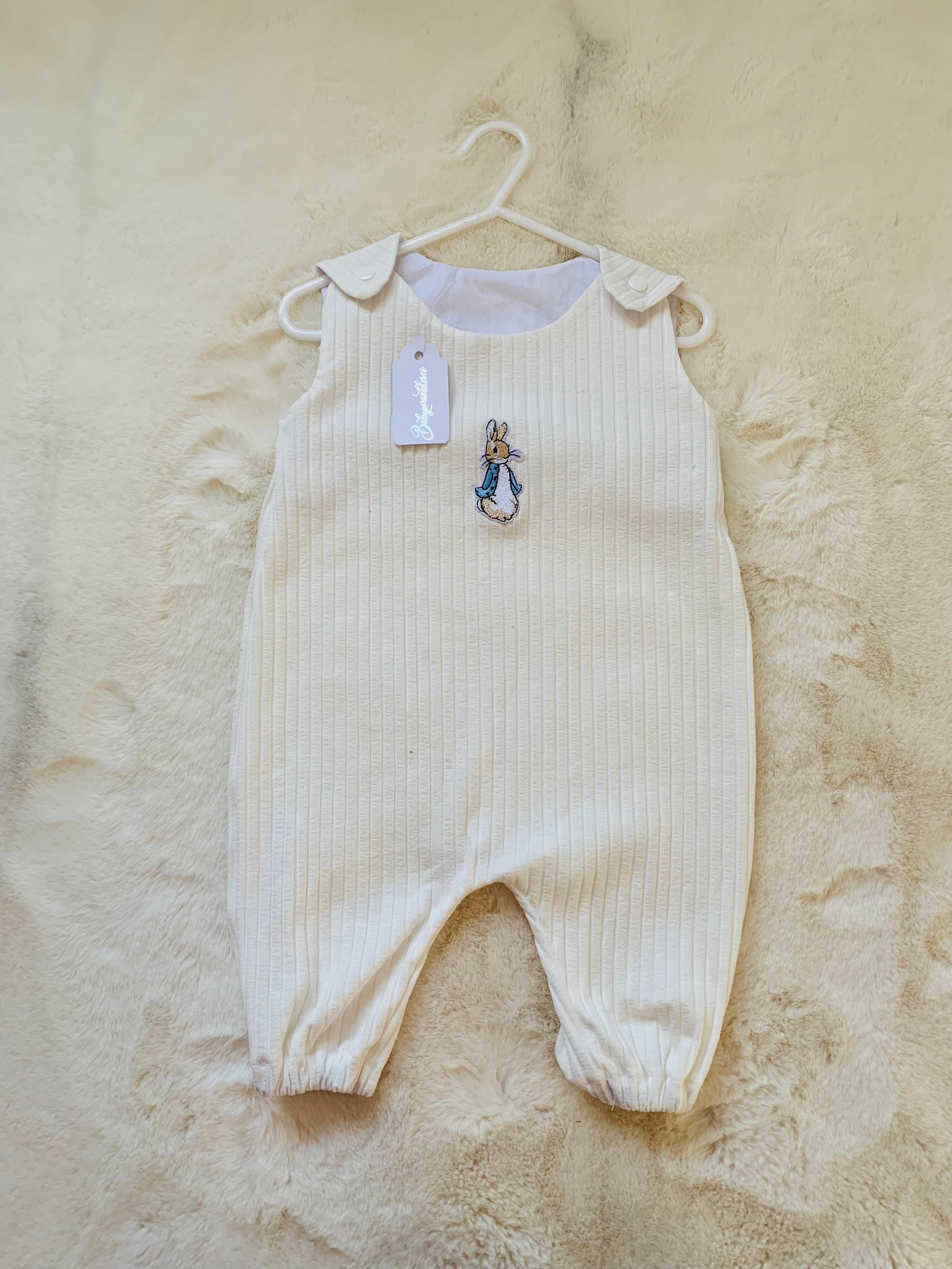 ウサギのベビーロンパース、ニットジャージー、男女兼用 - Etsy 日本
