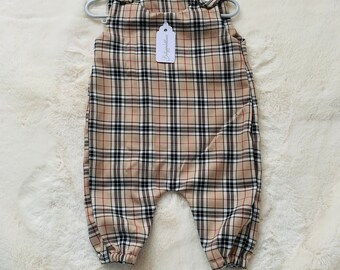 Unisex tartan-sparkdräkt för baby, tartan-fotbollsklänning för baby, bröllopssparkdräkt för baby, tartan-sparkdräkt för småbarn, tartankläder för babyn