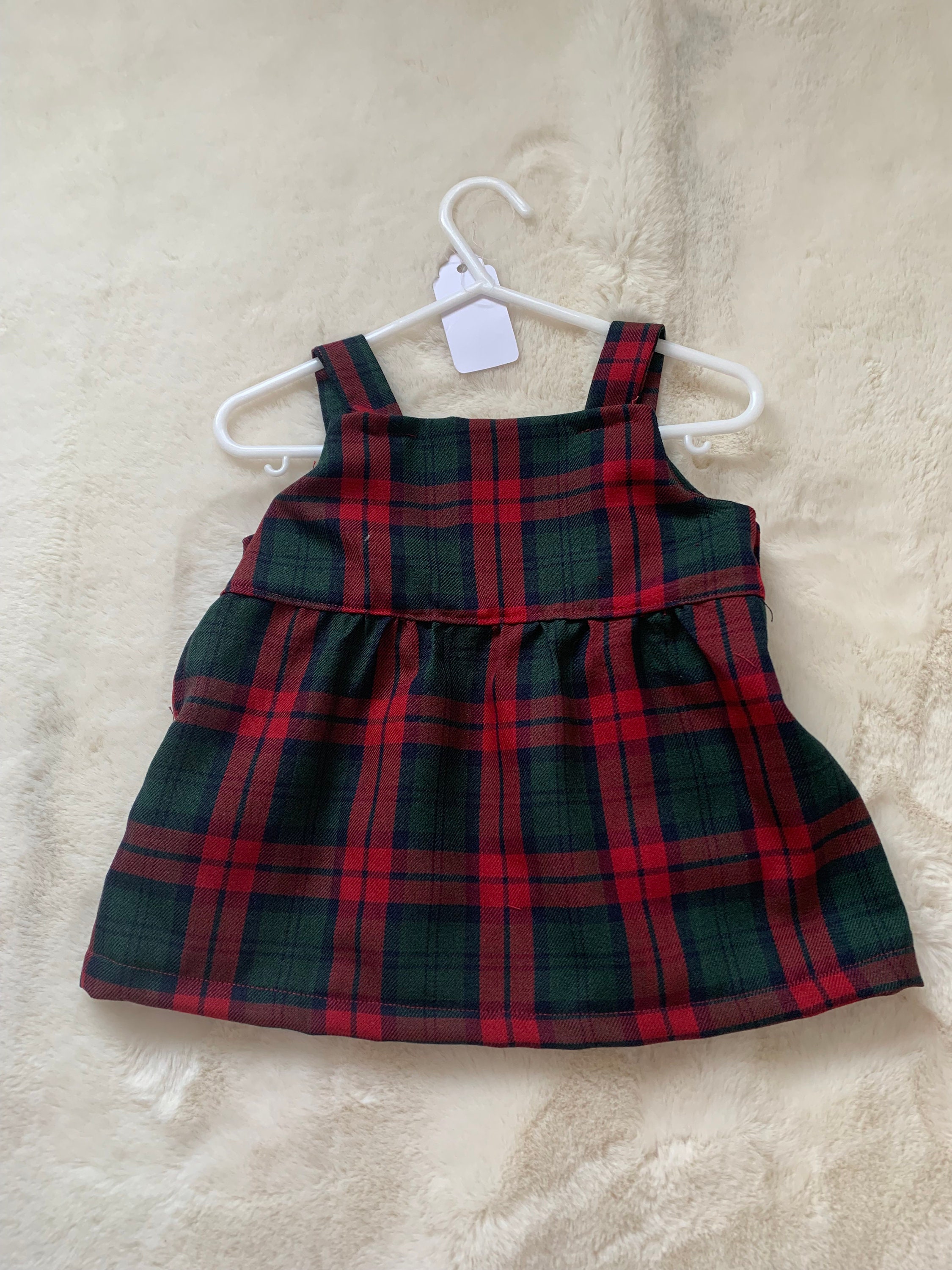 Kids tartan pinafore deals