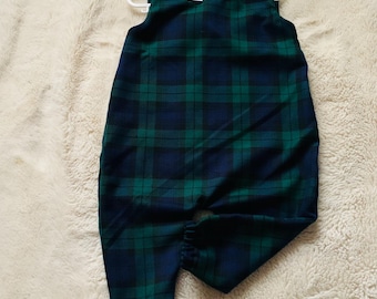 Blackwatch tartansparkdräkt för baby, bröllopssparkdräkt för baby, tartansparkdräkt för småbarn, rutig babysparkdräkt, babyns första födelsedag, dopdräkt för baby