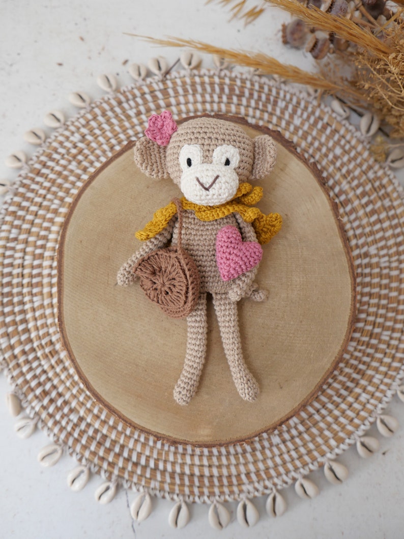 Little cuddly monkeys in crochet a monkey couple in crochet image 3