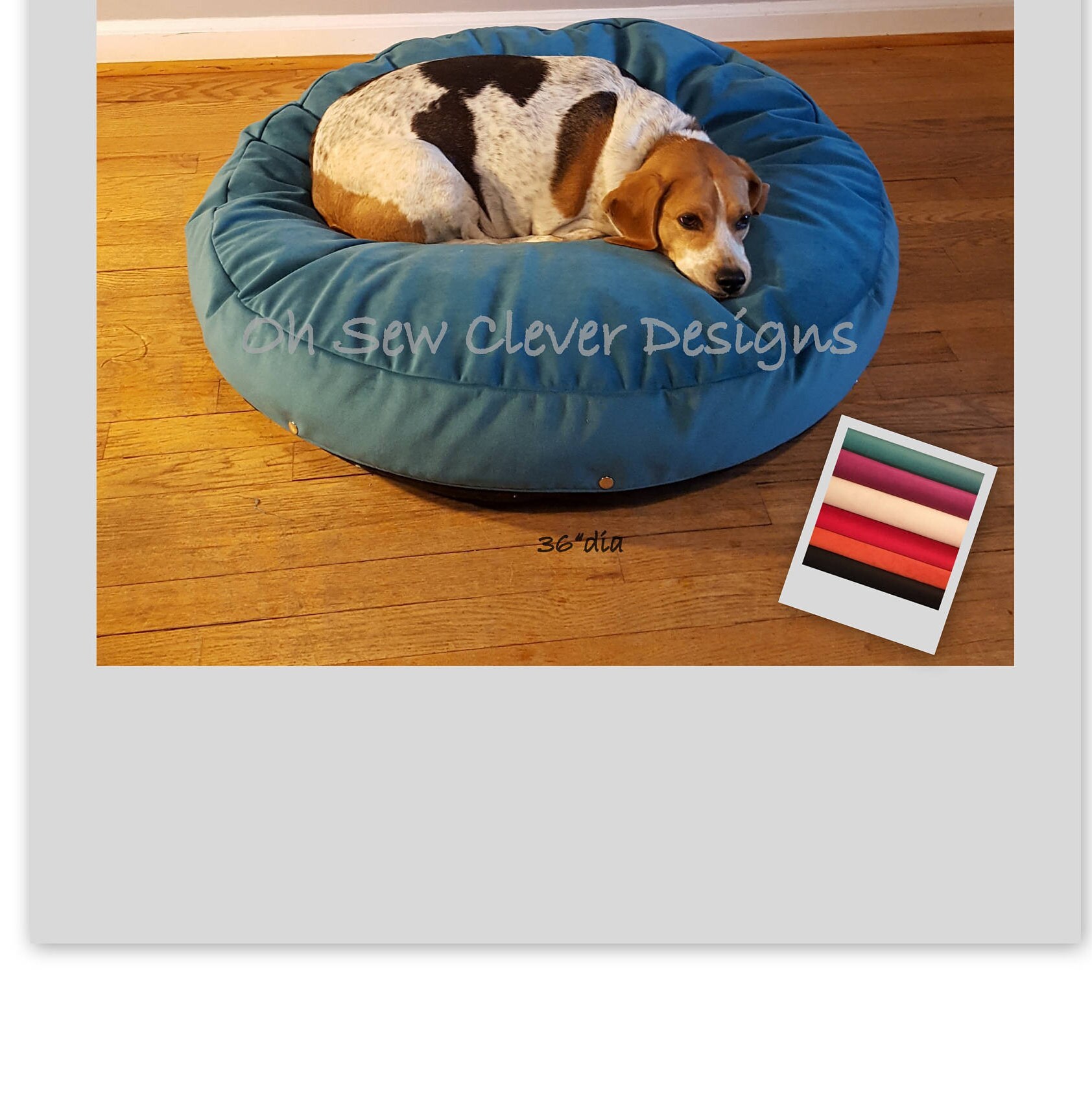 large round pet bed