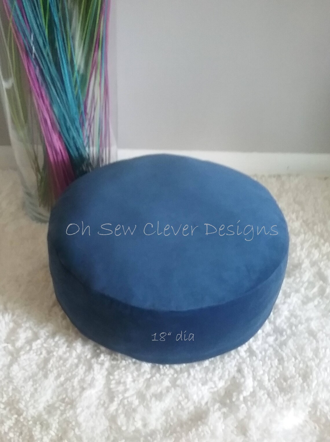 Round Navy Blue Velvet Dog Bed Velvet Round Cat Bed 18 Inch Etsy Denmark
