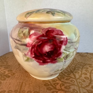 GDA Limoges Floral Covered Jar