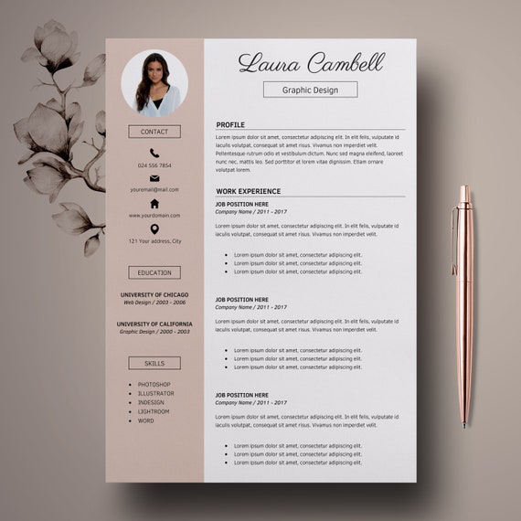 Ongebruikt Moderne CV sjabloon CV-Template voor MS Word Professionele | Etsy SW-25