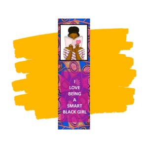 Inspirational Bookmark Smart Black Girl Gift