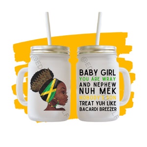 Frosted Glass Wray & Nephew Travel Cup | Jamaican Woman