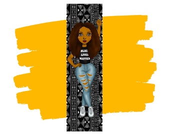 Inspirational Bookmark Black Lives Matter Afrocentric Black Woman Power