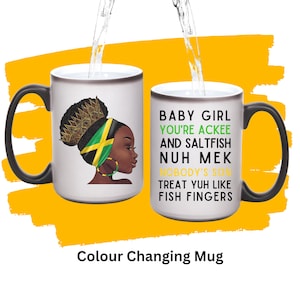 Inspirational Jamaican Magic Mug 15oz | Black Girl | Melanin Queen | Jamaica | Ackee & Saltfish