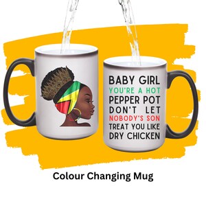 Inspirational Guyana Mug 15oz | Magic Mug | Black Girl | Melanin Queen | Guyanese | Hot Pepper Pot
