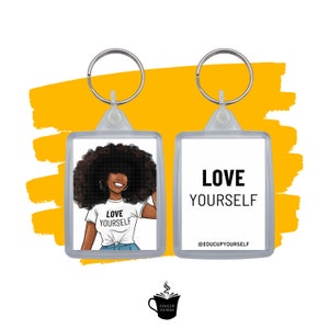 Black Woman Empowerment Keyring | Love Yourself