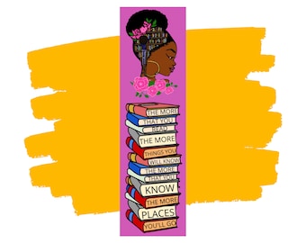 Inspirational Bookmark The More You Read Black Girl Gift