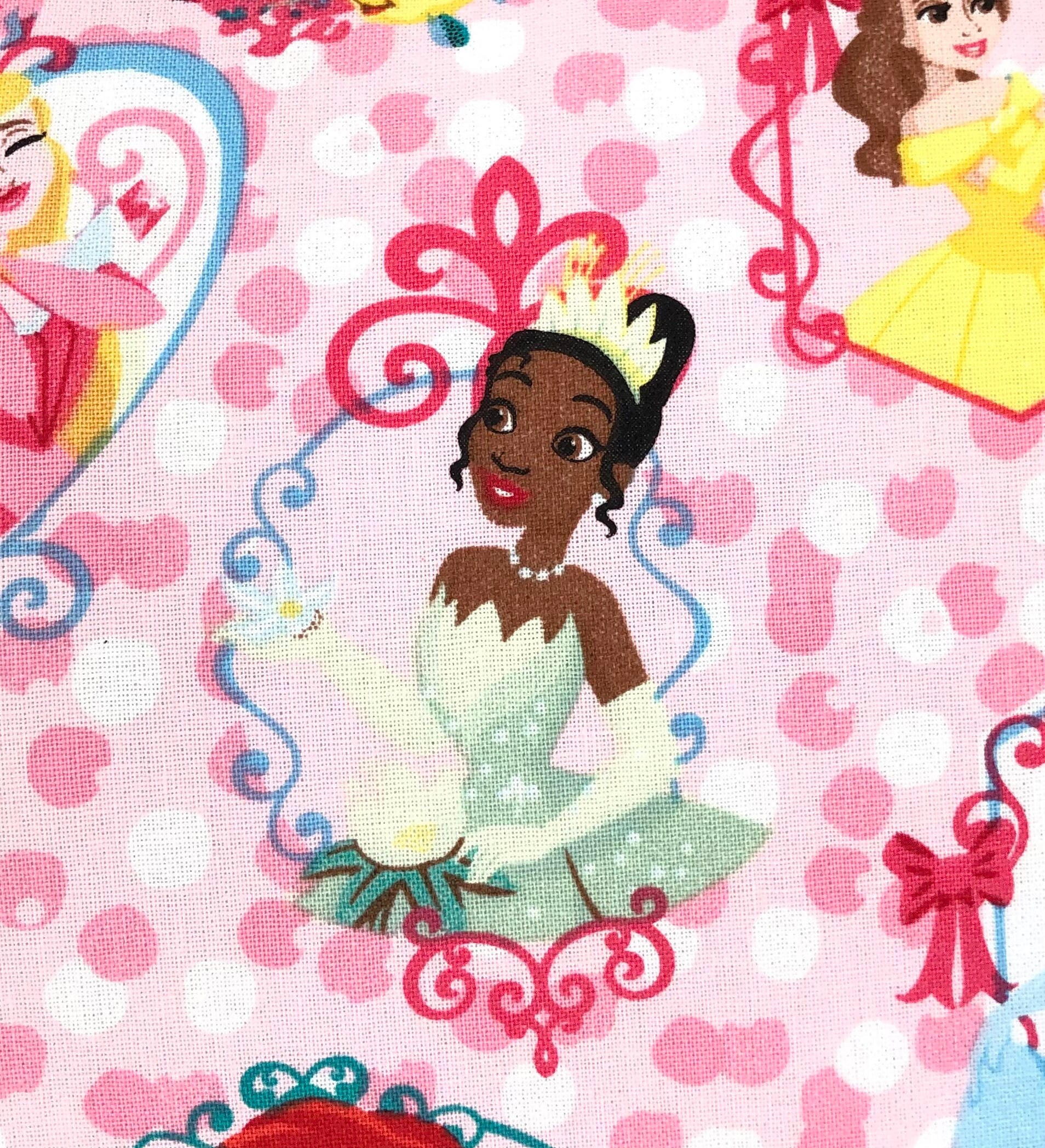 Beautiful Disney Princesses Pillowcase. Tiana, Aurora, Ariel, Belle and