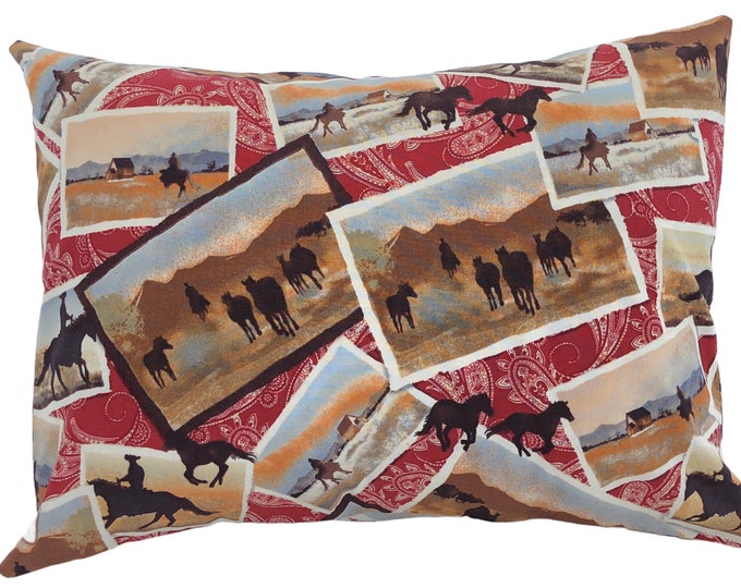 Horses Pillowcase! Horse Farm/4H/Running Horses/Farm Life/Envelope Case/12” by 16” Envelope Pillowcase/Decorative Pillowcover!