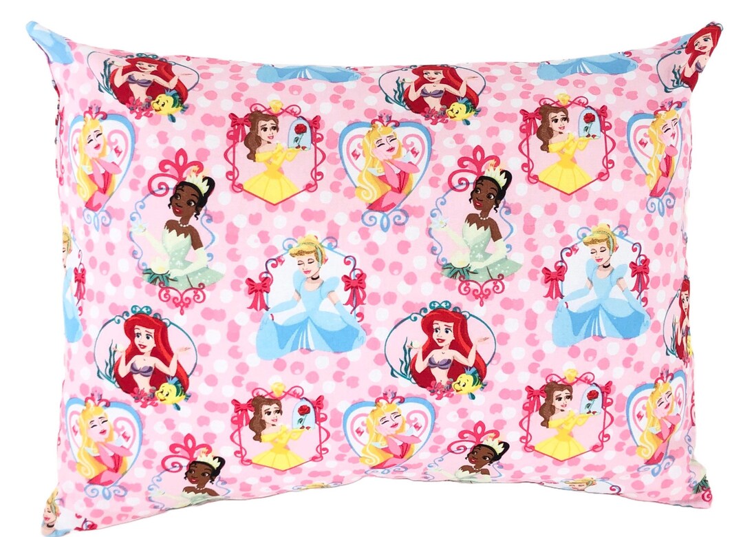 Beautiful Disney Princesses Pillowcase. Tiana, Aurora, Ariel, Belle and