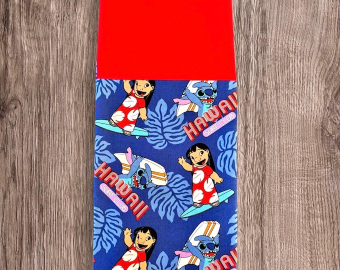 Lilo and Stitch Pillowcase: Handmade Cotton, Fits Standard/Queen.