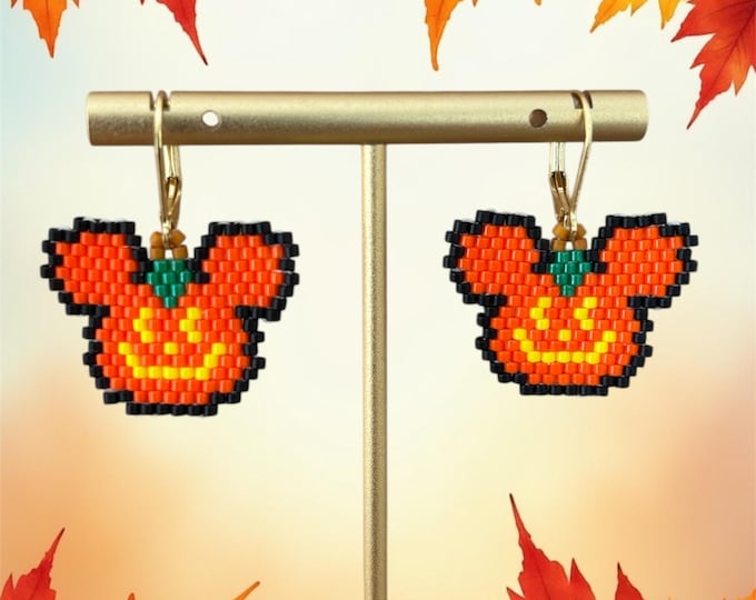 Boo To You, Mickey Mouse Pumpkin Earrings!
