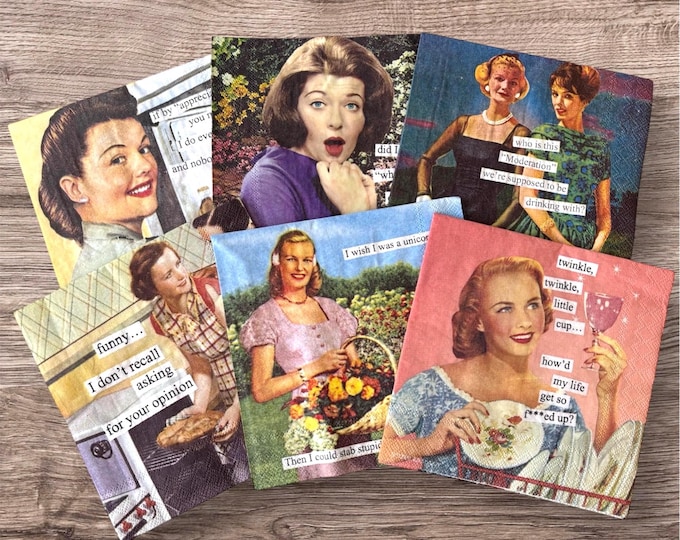 Sassy Women Decopauge and Paper Crafting;  Napkin Bundle!