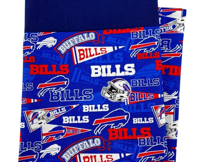 High-Quality Buffalo Bills Queen/Standard Pillowcase!  Childhood Cancer Donation with purchase!!!