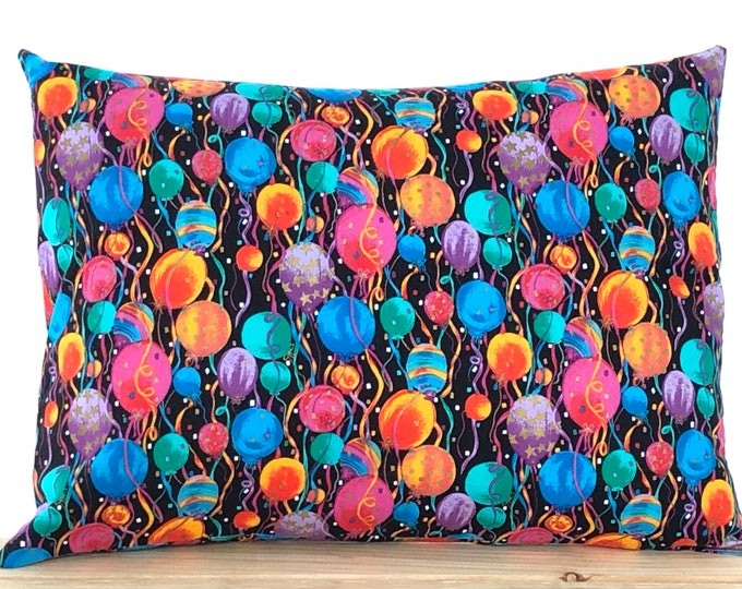 Birthday Balloons!! Happy birthday to you! 10th to 110th Birthday, this is a perfect gift! Birthday gift/12” by 16" Pillow-cover.