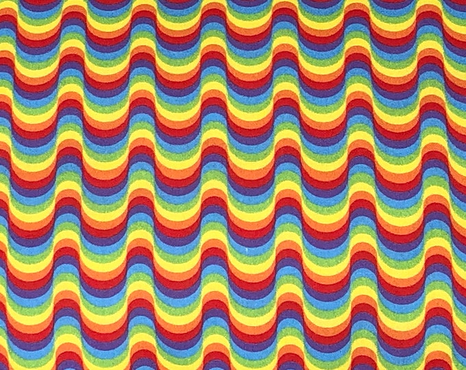 Rainbow Pillowcase! Room Decor with psychedelic waves.