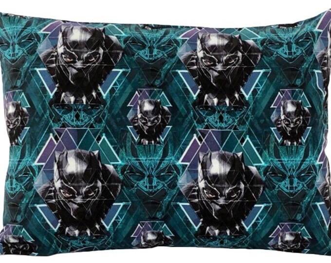 Black Panther Pillowcase/T’Challa/Marvel Comics/12" by 16"/Childhood Cancer Donation with each purchase