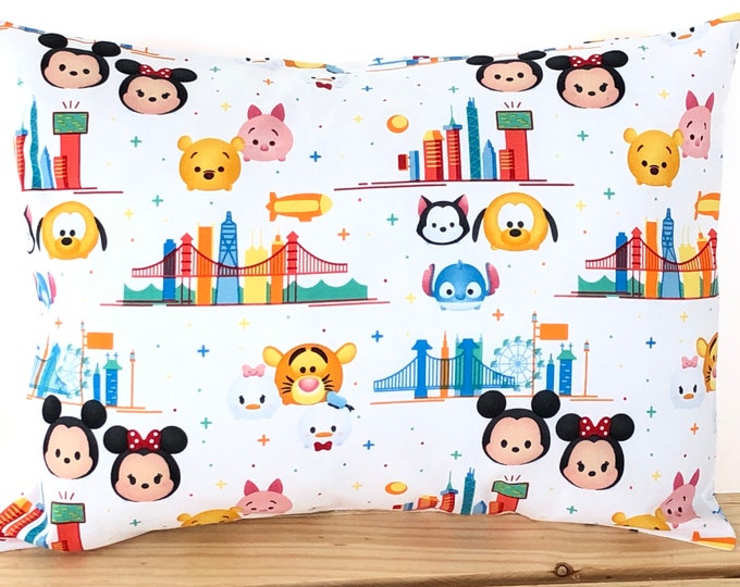 Disney Parks Mickey & Minnie Mouse Pillowcase. Perfect addition to your decor!  Childhood Cancer Donation with each purchase!