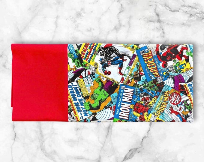 Comic Book Avenger Queen Superhero Pillowcase! Thor, Spider-Man, Daredevil, Dr. Strange, Captain America.