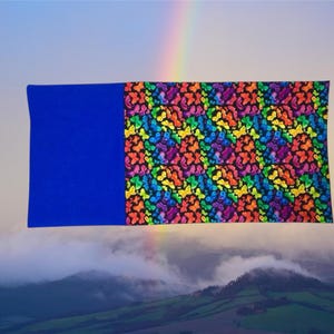 Rainbow Butterfly Pillowcase/Queen Size/Childhood Cancer Donation with each purchase!