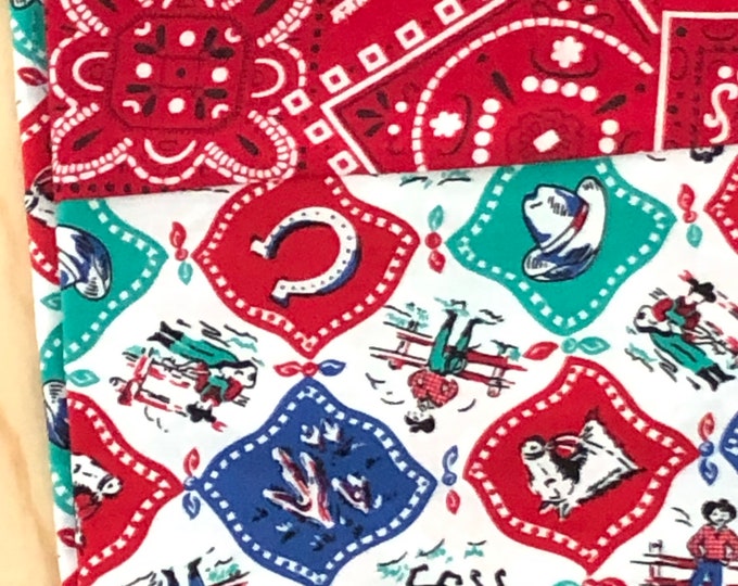 Cowboy or Cowgirl/Horses/Rodeo/Cattle Roping/4H/Envelope Pillowcase/Queen Size/Childhood Cancer Donation with purchase!
