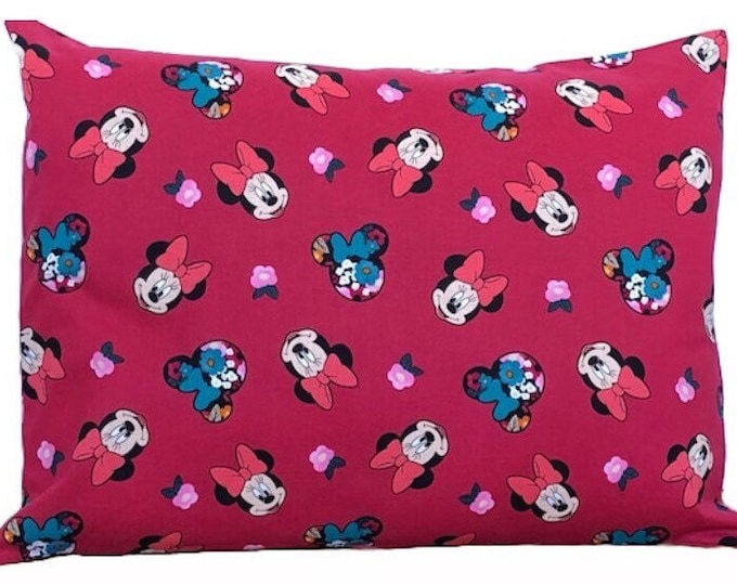 Minnie Mouse Hot Pink Disney Envelope Pillowcover.  Childhood Cancer Donation with each purchase!