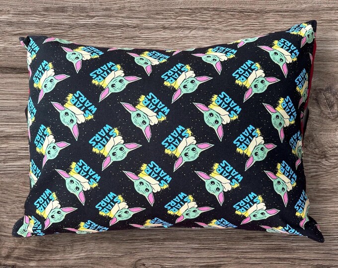 The Child Mandalorian Disney Star Wars Pillowcover.  Jedi Pillowcover, This Is The Way!        “12in by 16in Travel Size”.
