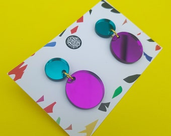 geometric earrings, stud earring, comfortable jewellery, round earring, bold earring, delicate earring, geometric design, matisse design