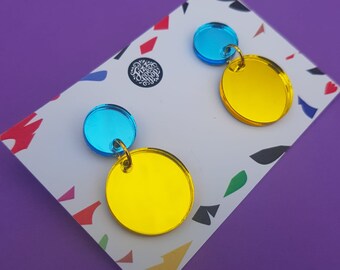 geometric earrings, stud earring, comfortable jewellery, round earring, bold earring, delicate earring, geometric design, matisse design