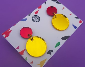 geometric earrings, stud earring, comfortable jewellery, round earring, bold earring, delicate earring, geometric design, matisse design