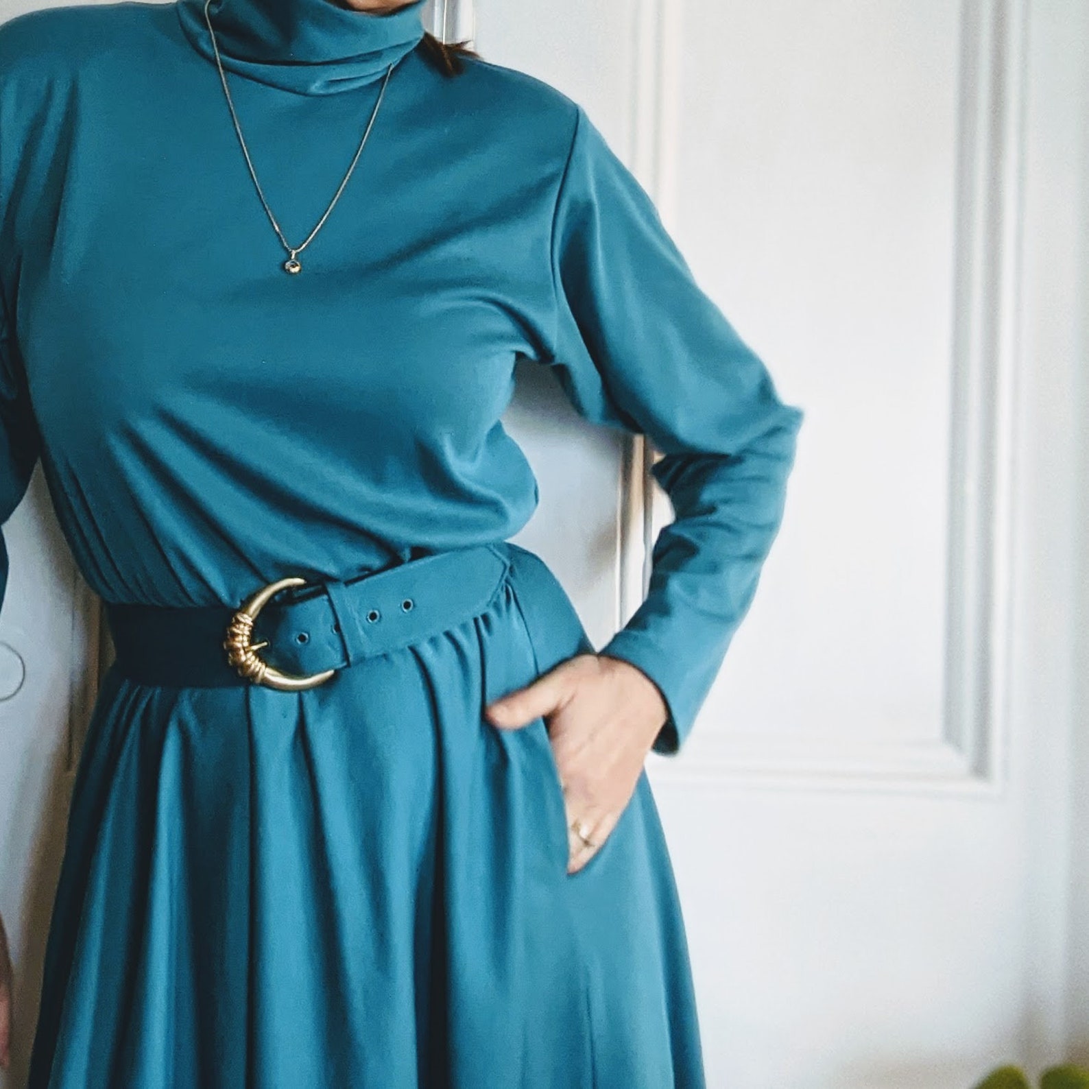 80s turtleneck outfit