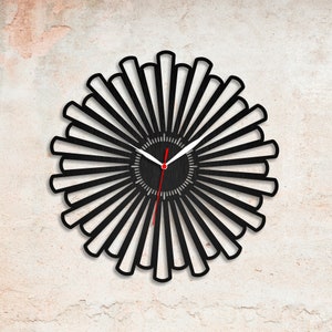 White clock Geometric clock Wall vintage clock Natural clock Best minimal style Modern wall clock Wall accent Sacred geometry Father&#39;s day