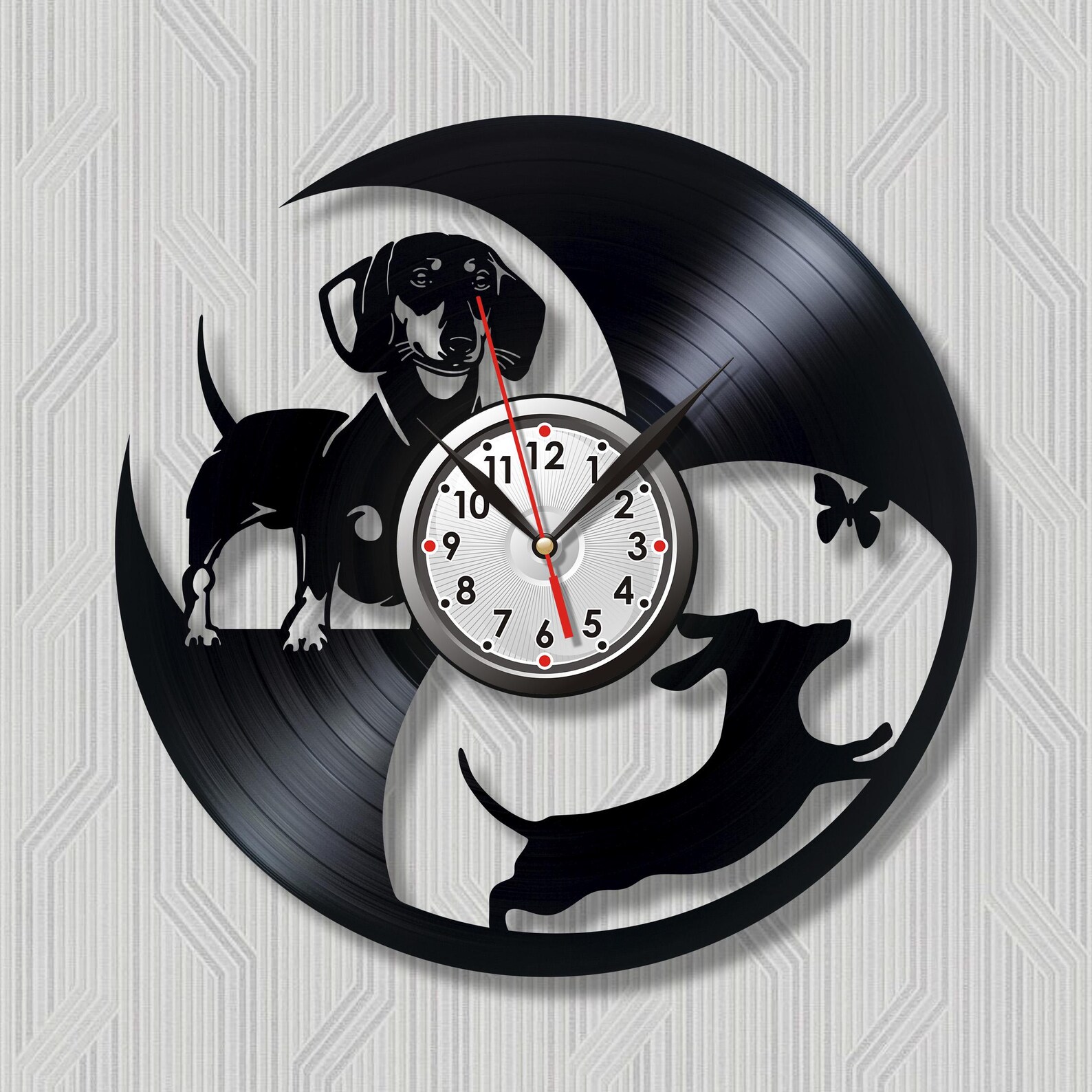 Dachshund Dog Vintage Clock Art Clock Dachshund Gift Dachshund Clock ...