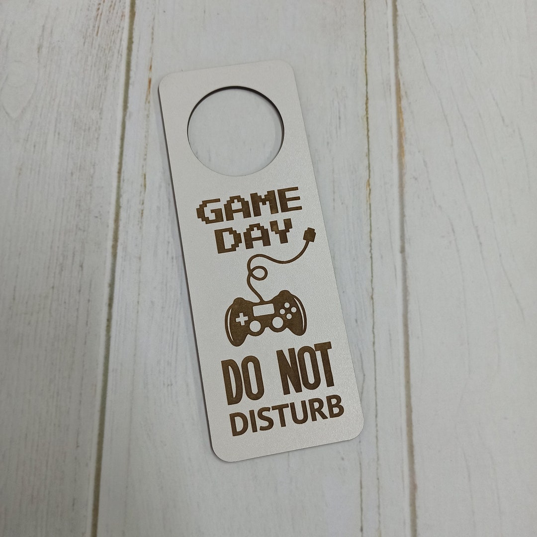 Please Do Not Disturb Game Day Gaming Door Hanger Team Game Door