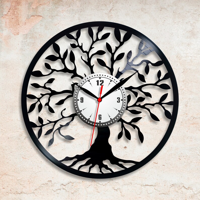 Wall Clock Tree of Life Life Tree Handmade Personalised Wall Art Gift ...