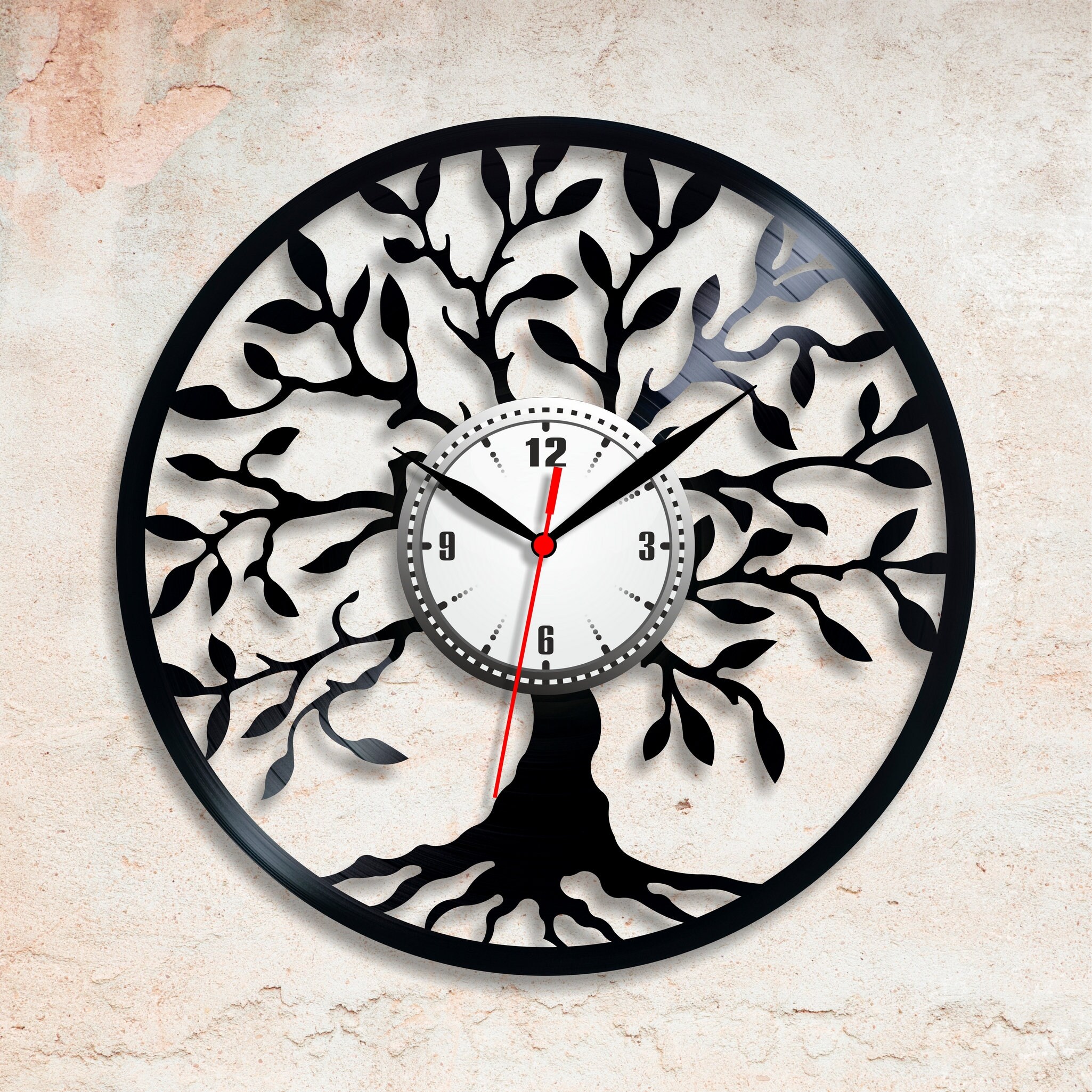 Wall Clock Tree of Life Life Tree Handmade Personalised Wall Art Gift ...