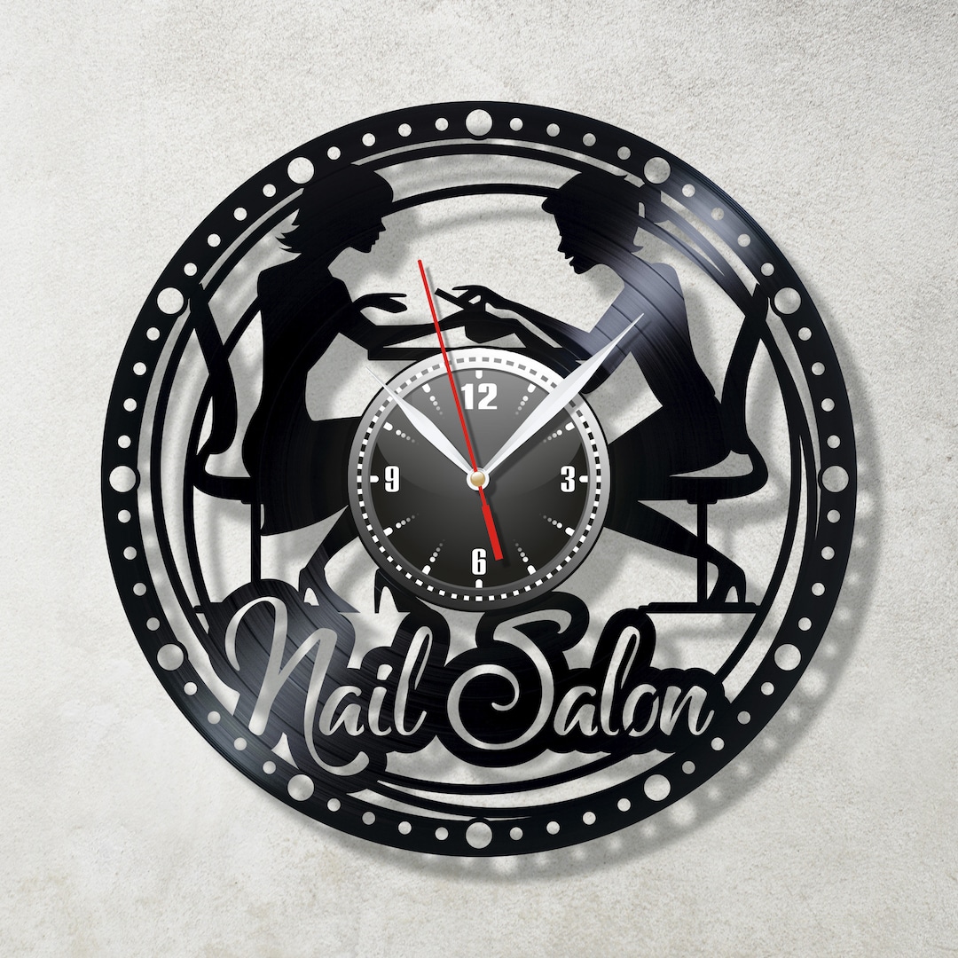 Nail Salon Clock Salon Clock Wall Clock Spa Clock Beauty Studio Nails