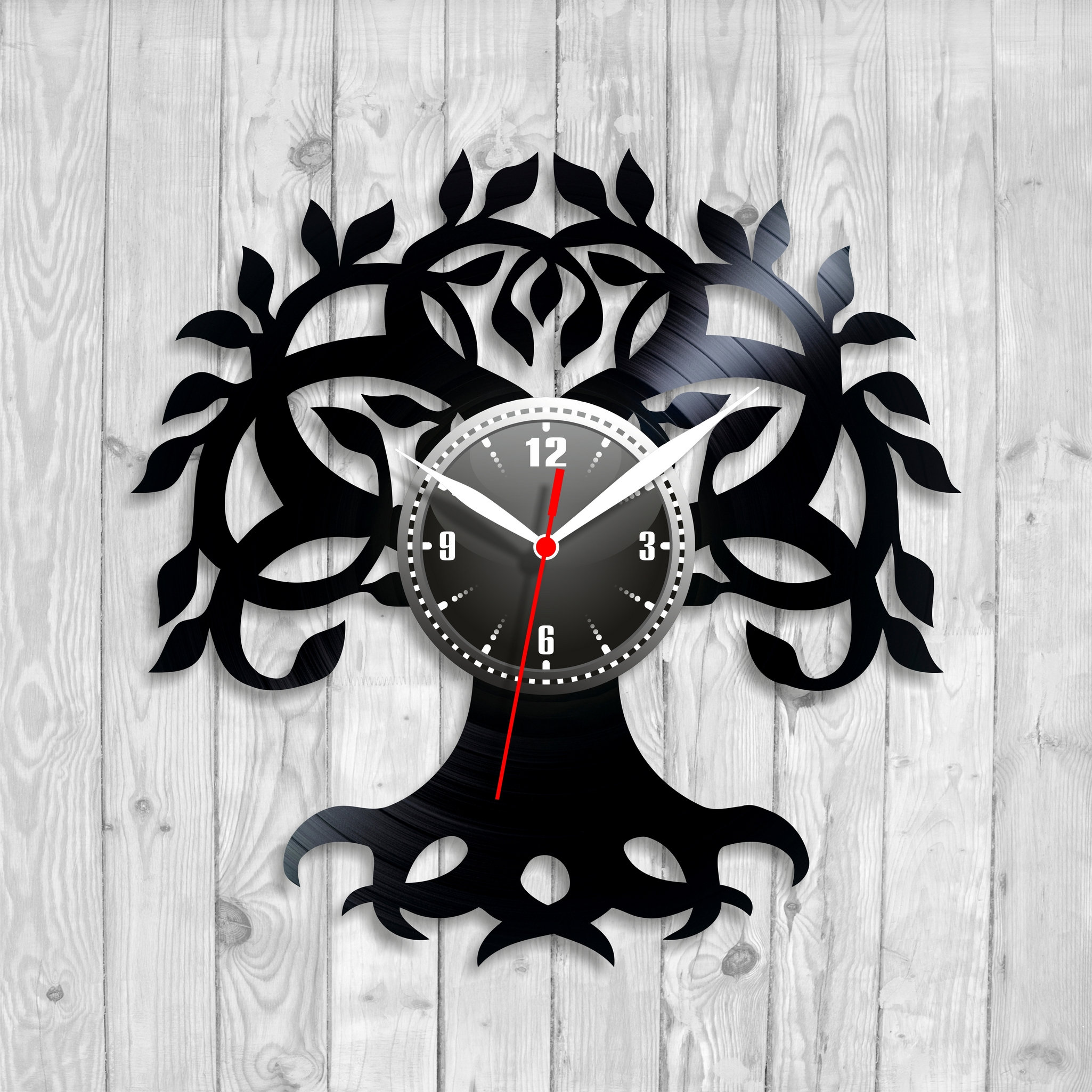 Tree of Life Unique Wall Clocks Custom Wall Records Family Symbol