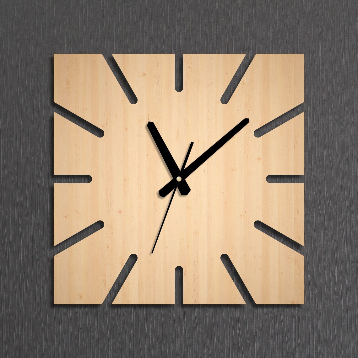 Wood Clock Natural Wood Decor Unique Wall Items Home Etsy