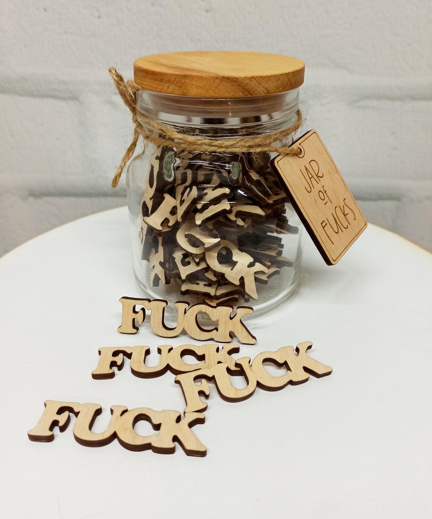  Wooden Fuck 200 PC, Unfinished Wood DIY Jar of Fucks Bag of  Fuck to Give Fuck Letter Funny Gift for Office Anniversary Birthday  Valentines Day