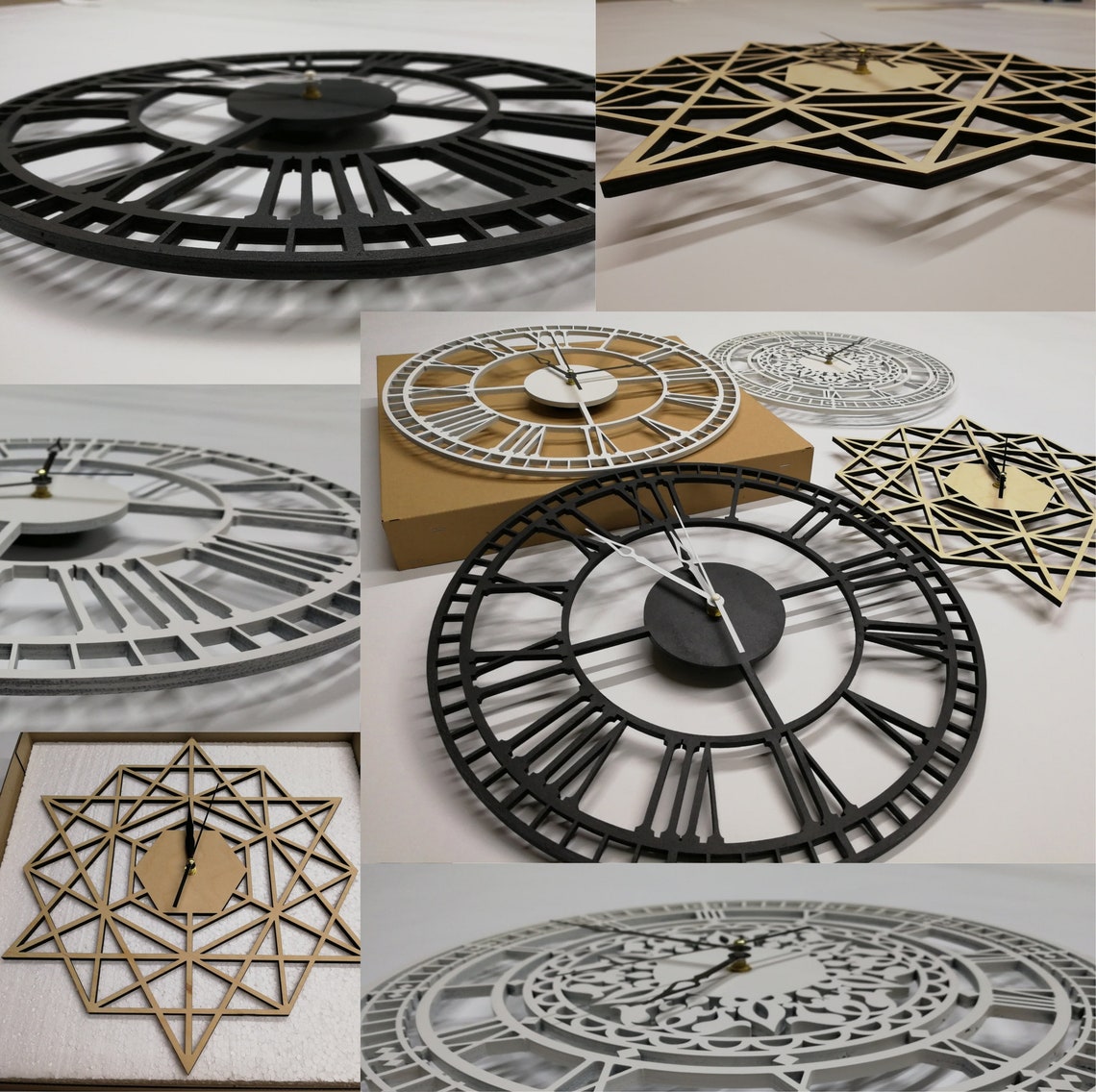 Wood Clock Natural Wood Decor Unique Wall Items Home Decorations ...