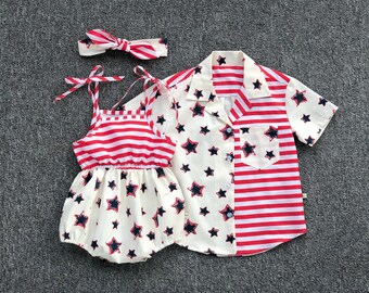 Matching sister 4th of july outfits Clearance